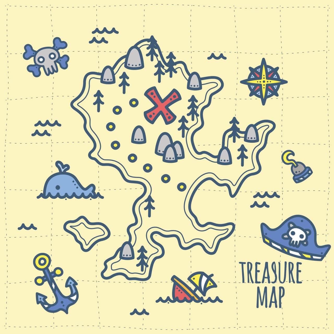 Piraten landkaart