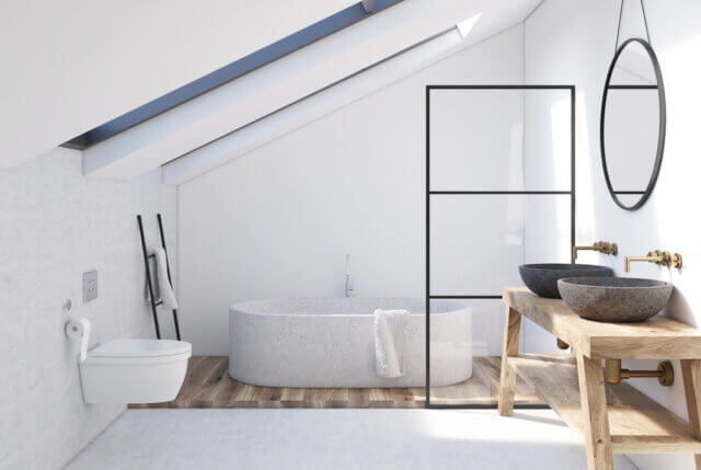 Een uniek interieur: een badkamer op zolder