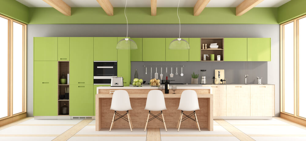 Groen in de keuken: 6 verschillende voorbeelden