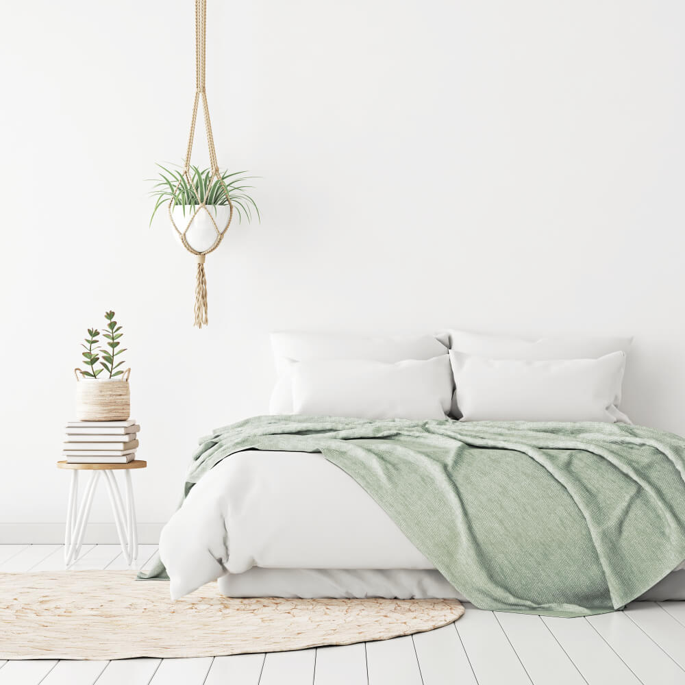 Hangplanten ophangen boven je bed: sfeervol en fris